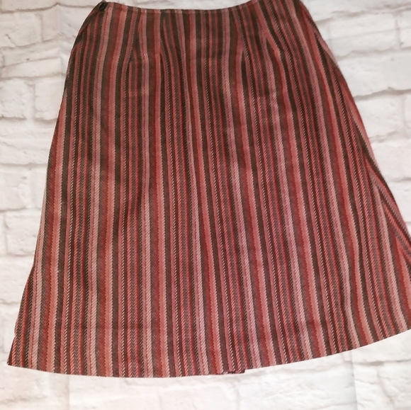 Bogart of Texas button detail striped A-line skirt, size 7/8 - Picture 4 of 7
